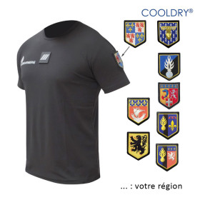 Tee Shirt CoolDry anti-humidité Noir GENDARMERIE Agréé DGGN