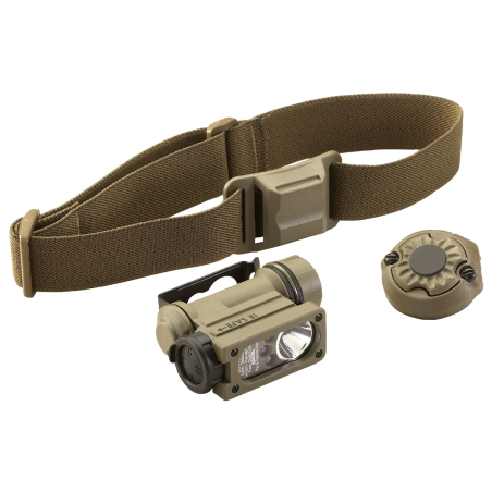 Lampe STREAMLIGHT SIDEWINDER Compact II AVIATION Sable avec Clip de casque+ Bandeau