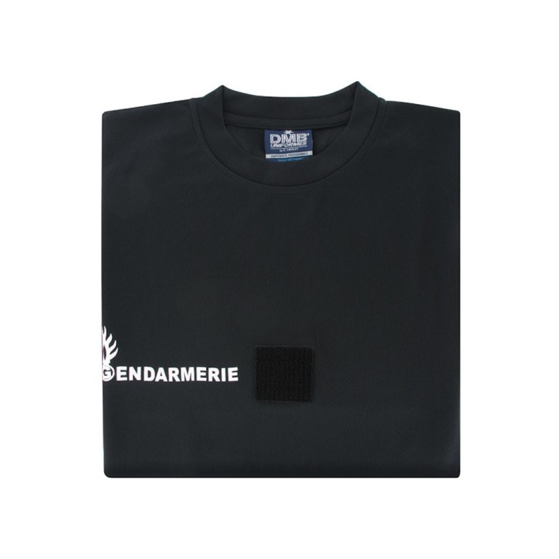 Tee Shirt Respirant DMB Uniformes Imprimé GENDARMERIE - Noir